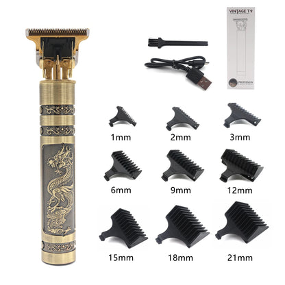 Professional T9 Hair Trimmer Machine Metal Body Beard Trimmer for Men Stainless Steel Blade Hair Clipper Beard Trimmer